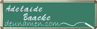 Adelaide Baacke Visitenkarte